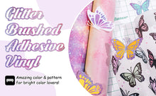 Load image into Gallery viewer, Glitter Brush Adhesive Vinyl – 2 Textured Designs for Bold, Sparkling Projects