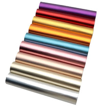Load image into Gallery viewer, Metallic Frosted Vegan Leather – 9 Sheet Craft Set with Subtle Shine