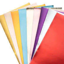Load image into Gallery viewer, Metallic Frosted Vegan Leather – 9 Sheet Craft Set with Subtle Shine