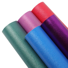 Load image into Gallery viewer, Glossy Metallic Vegan Leather 5 pc Set – Shiny Faux Leather Sheets for Bows, Crafts & More