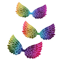 Load image into Gallery viewer, Rainbow Angel Wings Embroidery Patches – Add a Touch of Whimsy to Your Creations - Set of 10
