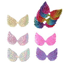 Load image into Gallery viewer, Rainbow Angel Wings Embroidery Patches – Add a Touch of Whimsy to Your Creations - Set of 10