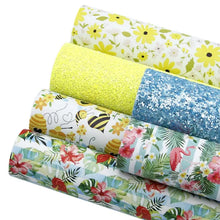 Load image into Gallery viewer, Bee Beautiful Vegan Leather 6-Piece Set – Versatile Craft Essentials