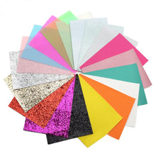 Load image into Gallery viewer, Deluxe Vegan Leather A5 Set – Premium 19 pc Set Assorted Faux Leather Sheets for Crafting