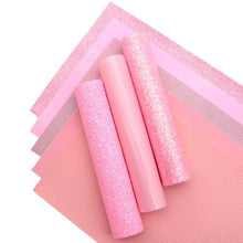 Load image into Gallery viewer, Periwinkle Pink Vegan Leather 8-Piece Set – Soft Craft Material