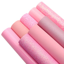 Load image into Gallery viewer, Periwinkle Pink Vegan Leather 8-Piece Set – Soft Craft Material