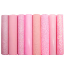 Load image into Gallery viewer, Periwinkle Pink Vegan Leather 8-Piece Set – Soft Craft Material