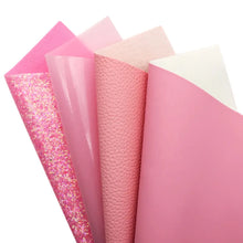 Load image into Gallery viewer, Periwinkle Pink Vegan Leather 8-Piece Set – Soft Craft Material