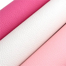 Load image into Gallery viewer, Pink Trio Vegan Leather Sheets – Vibrant Craft Material