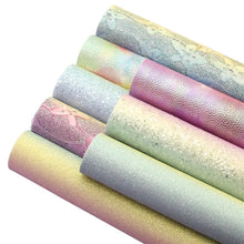 Load image into Gallery viewer, Tie Dye Pearl Vegan Leather 8-Piece Set – Unique Craft Material