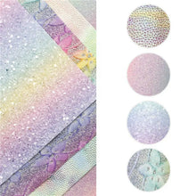 Load image into Gallery viewer, Tie Dye Pearl Vegan Leather 8-Piece Set – Unique Craft Material