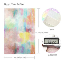 Load image into Gallery viewer, Tie Dye Pearl Vegan Leather 8-Piece Set – Unique Craft Material