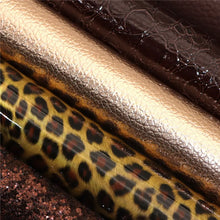 Load image into Gallery viewer, Sophisticated Shiny Animal Print Vegan Leather 6-Piece Set – Elegant Craft Material