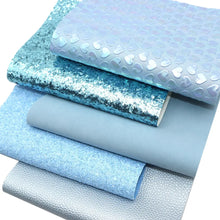 Load image into Gallery viewer, Blueberry Blast Vegan Leather 5-Piece Set – Bold Craft Material