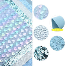 Load image into Gallery viewer, Blueberry Blast Vegan Leather 5-Piece Set – Bold Craft Material