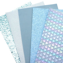 Load image into Gallery viewer, Blueberry Blast Vegan Leather 5-Piece Set – Bold Craft Material