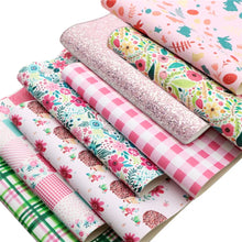 Load image into Gallery viewer, Whimsical Garden Vegan Leather 8-Piece Set – Playful Craft Material