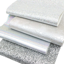 Load image into Gallery viewer, Silver Twist Vegan Leather 4-Piece Set – Modern Craft Material