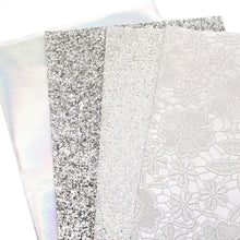 Load image into Gallery viewer, Silver Twist Vegan Leather 4-Piece Set – Modern Craft Material