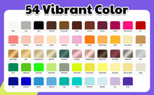Load image into Gallery viewer, PU Heat Transfer Vinyl – 15 Vibrant Colors Available | Soft, Durable Iron-On Vinyl for Fabrics