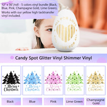 Load image into Gallery viewer, Glitter Polka Dot Adhesive Craft Vinyl – 4 Sparkling Color Options for Playful DIY Projects
