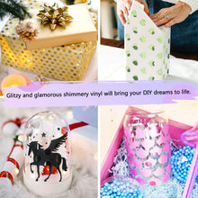 Load image into Gallery viewer, Glitter Polka Dot Adhesive Craft Vinyl – 4 Sparkling Color Options for Playful DIY Projects
