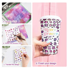 Load image into Gallery viewer, Glitter Brush Adhesive Vinyl – 2 Textured Designs for Bold, Sparkling Projects