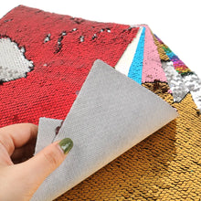 Load image into Gallery viewer, Twin Color Sequin Vegan Leather – Set of 5 Eco-Friendly Craft Essentials
