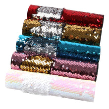 Load image into Gallery viewer, Twin Color Sequin Vegan Leather – Set of 5 Eco-Friendly Craft Essentials