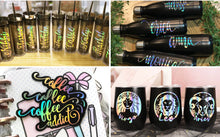 Load image into Gallery viewer, Holographic Glossy Rainbow Craft Vinyl – 4 Colors Available | Vibrant Reflective Adhesive Vinyl