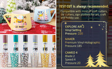 Load image into Gallery viewer, Holographic Glossy Rainbow Craft Vinyl – 4 Colors Available | Vibrant Reflective Adhesive Vinyl