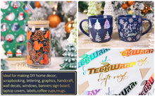 Load image into Gallery viewer, Holographic Glossy Rainbow Craft Vinyl – 4 Colors Available | Vibrant Reflective Adhesive Vinyl