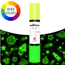 Load image into Gallery viewer, Glow-in-the-Dark Heat Transfer Vinyl – 2 Luminous Colors | Charge & Shine