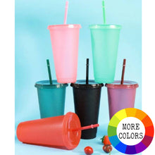 Load image into Gallery viewer, Glitter Detail Drinking Cup Tumbler – 700ml Reusable Cup with Straw