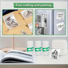 Load image into Gallery viewer, Self-Adhesive White Thermal Printing Paper – Pack of 10 Mini Rolls for Instant Printing