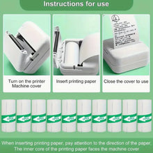 Load image into Gallery viewer, Self-Adhesive White Thermal Printing Paper – Pack of 10 Mini Rolls for Instant Printing