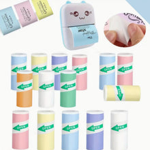Load image into Gallery viewer, Self-Adhesive Color Thermal Printing Paper – Pack of 10 Mini Rolls for Instant Printing