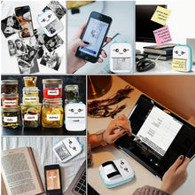 Load image into Gallery viewer, Self-Adhesive White Thermal Printing Paper – Pack of 10 Mini Rolls for Instant Printing