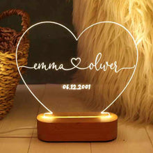 Load image into Gallery viewer, Acrylic Heart for Rectangular LED Lamp Base
