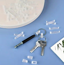 Load image into Gallery viewer, Transparent Plastic Key Ring Clips – Set of 40 Lightweight, Durable & Versatile for DIY Projects