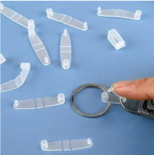 Load image into Gallery viewer, Transparent Plastic Key Ring Clips – Set of 40 Lightweight, Durable & Versatile for DIY Projects