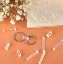Load image into Gallery viewer, Transparent Plastic Key Ring Clips – Set of 40 Lightweight, Durable & Versatile for DIY Projects