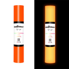 Load image into Gallery viewer, Glow-in-the-Dark Heat Transfer Vinyl – 2 Luminous Colors | Charge & Shine