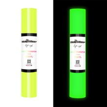 Load image into Gallery viewer, Glow-in-the-Dark Heat Transfer Vinyl – 2 Luminous Colors | Charge & Shine