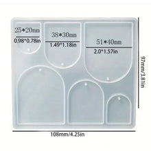 Load image into Gallery viewer, Geometric Pendant Silicone Casting Mold – Flexible Resin Craft Mold