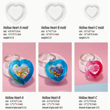 Load image into Gallery viewer, Heart Shaker Silicone Mold – DIY Keychain Craft Mold