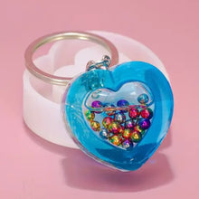 Load image into Gallery viewer, Heart Shaker Silicone Mold – DIY Keychain Craft Mold