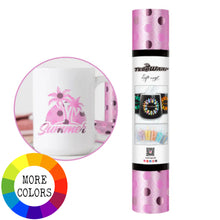 Load image into Gallery viewer, Glitter Polka Dot Adhesive Craft Vinyl – 4 Sparkling Color Options for Playful DIY Projects