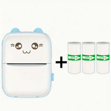 Load image into Gallery viewer, Mini Blue Portable Label Printer – Wireless Thermal Printer with 3 Printer Rolls