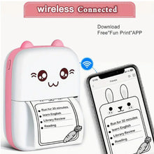 Load image into Gallery viewer, Mini Blue Portable Label Printer – Wireless Thermal Printer with 3 Printer Rolls